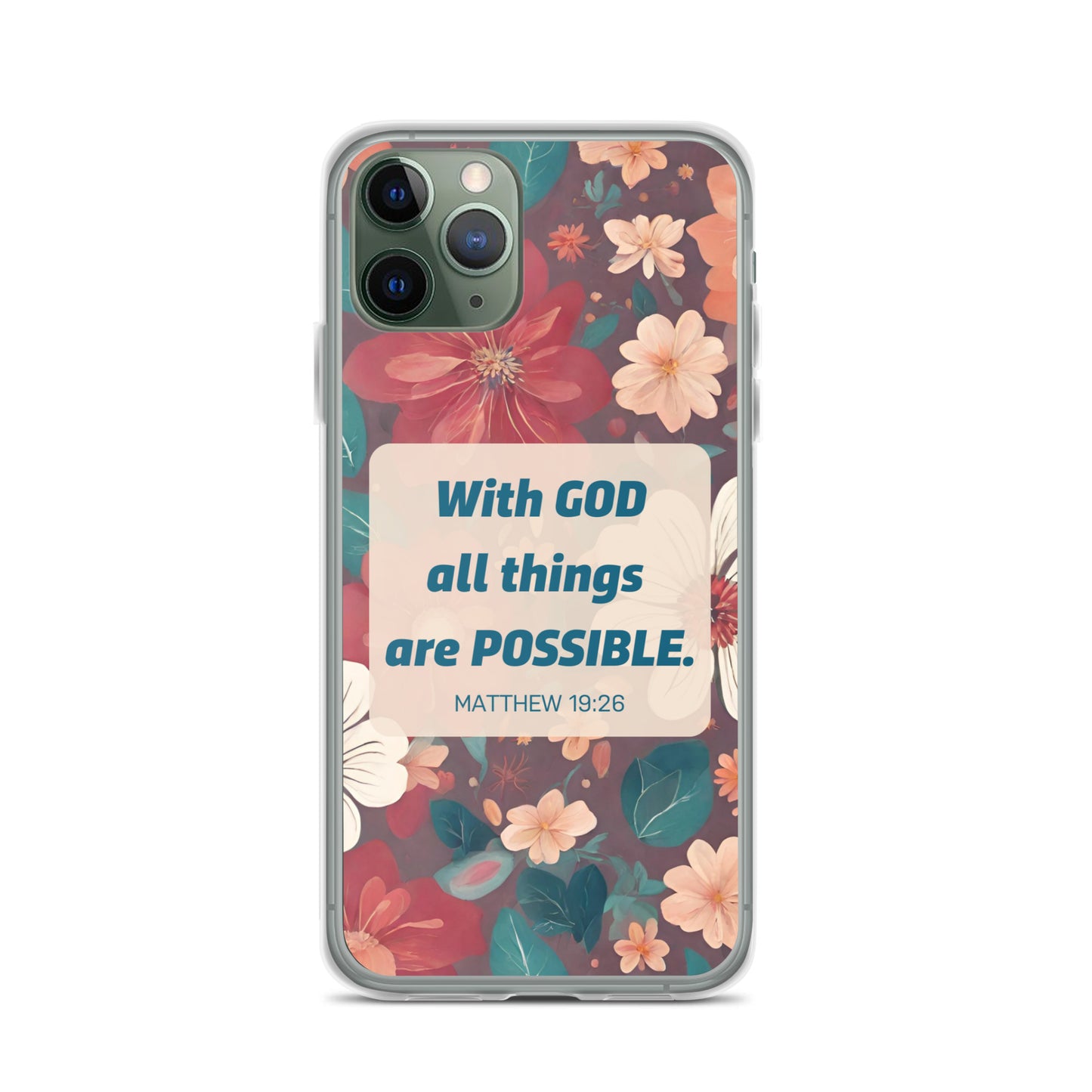 With God All Things Are Possible Bible Verse Case for iPhone®